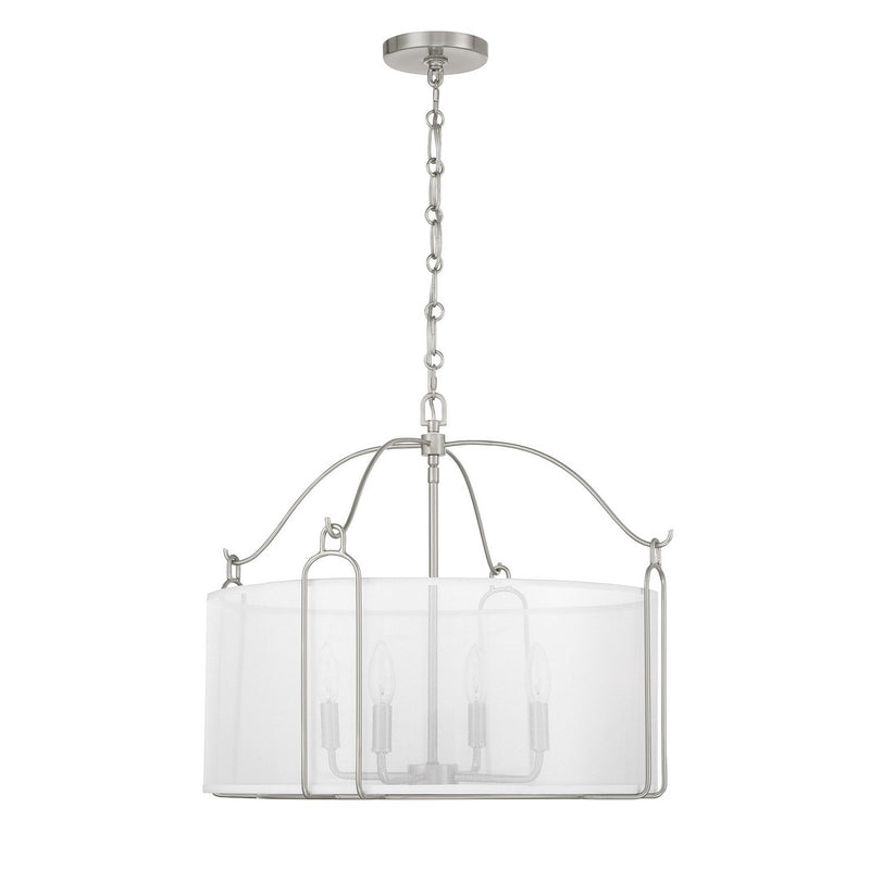 Four Light Pendant<br /><span style="color:#4AB0CE;">Entrega: 4-10 dias en USA</span><br /><span style="color:#4AB0CE;font-size:60%;">PREGUNTE POR ENTREGA EN PANAMA</span><br />Collection: Ashlay<br />Finish: Satin Nickel