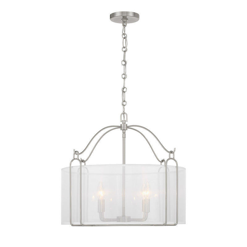 Four Light Pendant<br /><span style="color:#4AB0CE;">Entrega: 4-10 dias en USA</span><br /><span style="color:#4AB0CE;font-size:60%;">PREGUNTE POR ENTREGA EN PANAMA</span><br />Collection: Ashlay<br />Finish: Satin Nickel