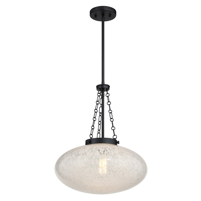 One Light Pendant<br /><span style="color:#4AB0CE;">Entrega: 4-10 dias en USA</span><br /><span style="color:#4AB0CE;font-size:60%;">PREGUNTE POR ENTREGA EN PANAMA</span><br />Collection: Willow<br />Finish: Matte Black