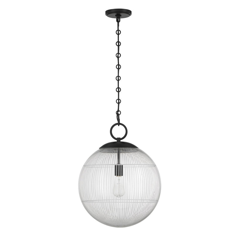 One Light Pendant<br /><span style="color:#4AB0CE;">Entrega: 4-10 dias en USA</span><br /><span style="color:#4AB0CE;font-size:60%;">PREGUNTE POR ENTREGA EN PANAMA</span><br />Collection: Cabot<br />Finish: Matte Black