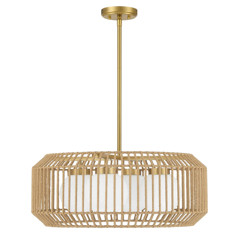 Four Light Pendant<br /><span style="color:#4AB0CE;">Entrega: 4-10 dias en USA</span><br /><span style="color:#4AB0CE;font-size:60%;">PREGUNTE POR ENTREGA EN PANAMA</span><br />Collection: Pastis<br />Finish: Warm Brass