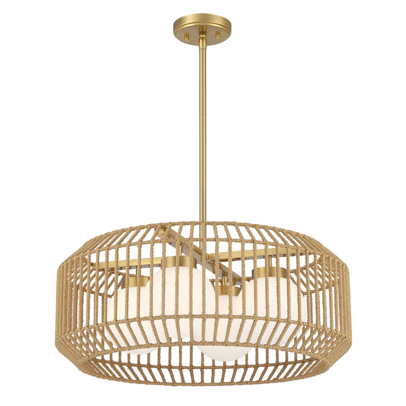 Four Light Pendant<br /><span style="color:#4AB0CE;">Entrega: 4-10 dias en USA</span><br /><span style="color:#4AB0CE;font-size:60%;">PREGUNTE POR ENTREGA EN PANAMA</span><br />Collection: Pastis<br />Finish: Warm Brass