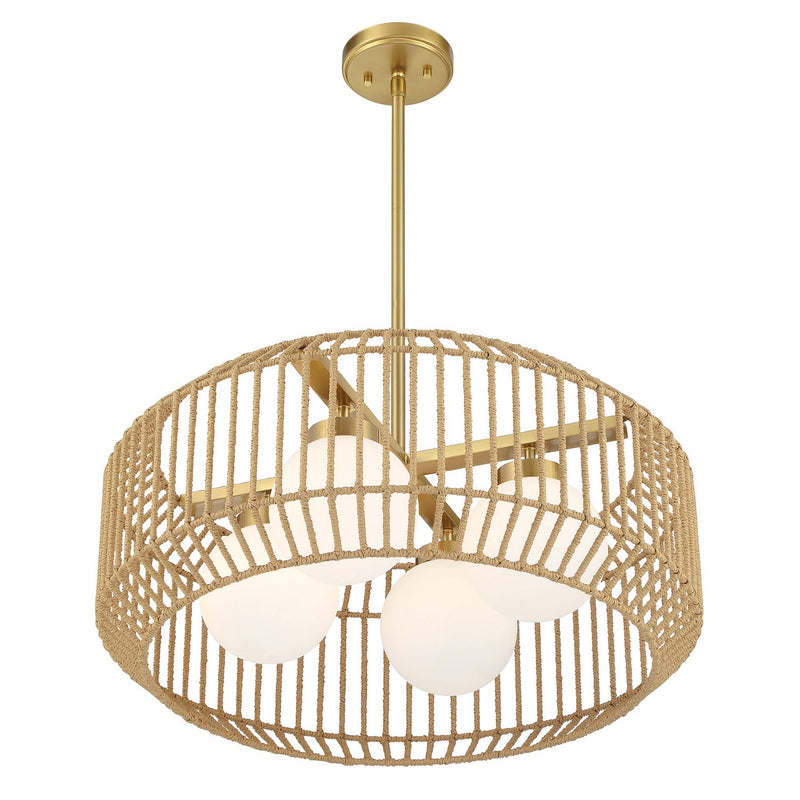 Four Light Pendant<br /><span style="color:#4AB0CE;">Entrega: 4-10 dias en USA</span><br /><span style="color:#4AB0CE;font-size:60%;">PREGUNTE POR ENTREGA EN PANAMA</span><br />Collection: Pastis<br />Finish: Warm Brass