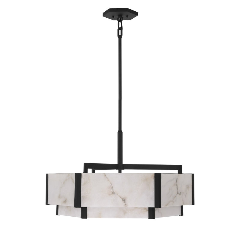 Six Light Pendant<br /><span style="color:#4AB0CE;">Entrega: 4-10 dias en USA</span><br /><span style="color:#4AB0CE;font-size:60%;">PREGUNTE POR ENTREGA EN PANAMA</span><br />Collection: Orleans<br />Finish: Black Cashmere