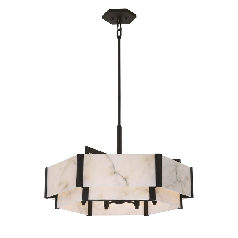 Six Light Pendant<br /><span style="color:#4AB0CE;">Entrega: 4-10 dias en USA</span><br /><span style="color:#4AB0CE;font-size:60%;">PREGUNTE POR ENTREGA EN PANAMA</span><br />Collection: Orleans<br />Finish: Black Cashmere