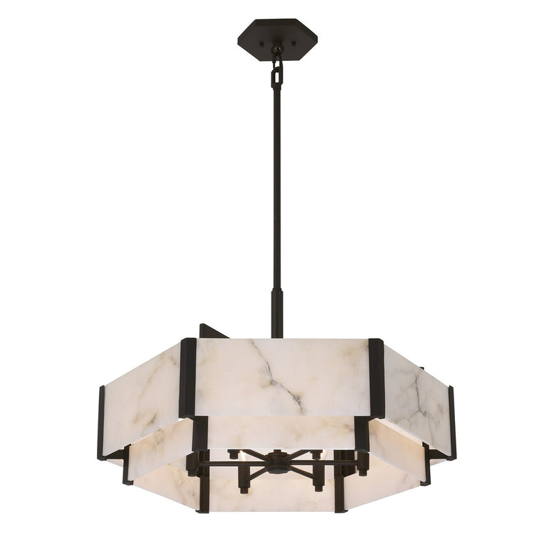 Six Light Pendant<br /><span style="color:#4AB0CE;">Entrega: 4-10 dias en USA</span><br /><span style="color:#4AB0CE;font-size:60%;">PREGUNTE POR ENTREGA EN PANAMA</span><br />Collection: Orleans<br />Finish: Black Cashmere