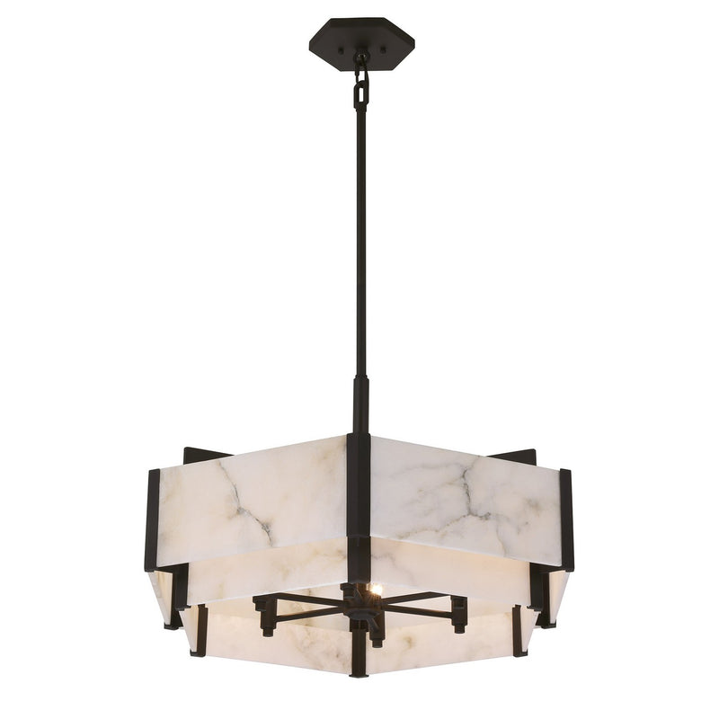Six Light Pendant<br /><span style="color:#4AB0CE;">Entrega: 4-10 dias en USA</span><br /><span style="color:#4AB0CE;font-size:60%;">PREGUNTE POR ENTREGA EN PANAMA</span><br />Collection: Orleans<br />Finish: Black Cashmere