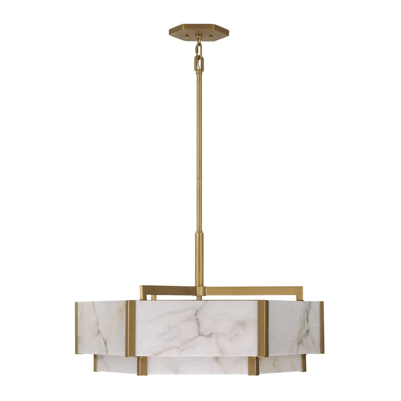 Six Light Pendant<br /><span style="color:#4AB0CE;">Entrega: 3-4 semanas en USA</span><br /><span style="color:#4AB0CE;font-size:60%;">PREGUNTE POR ENTREGA EN PANAMA</span><br />Collection: Orleans<br />Finish: Distressed Gold