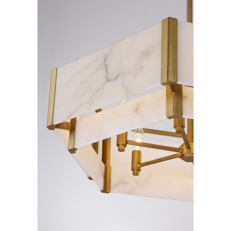 Six Light Pendant<br /><span style="color:#4AB0CE;">Entrega: 3-4 semanas en USA</span><br /><span style="color:#4AB0CE;font-size:60%;">PREGUNTE POR ENTREGA EN PANAMA</span><br />Collection: Orleans<br />Finish: Distressed Gold