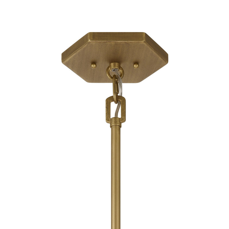 Six Light Pendant<br /><span style="color:#4AB0CE;">Entrega: 3-4 semanas en USA</span><br /><span style="color:#4AB0CE;font-size:60%;">PREGUNTE POR ENTREGA EN PANAMA</span><br />Collection: Orleans<br />Finish: Distressed Gold