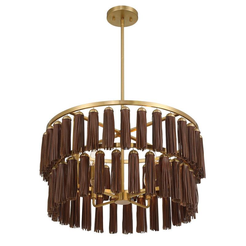 Four Light Pendant<br /><span style="color:#4AB0CE;">Entrega: 4-10 dias en USA</span><br /><span style="color:#4AB0CE;font-size:60%;">PREGUNTE POR ENTREGA EN PANAMA</span><br />Collection: Aquitane<br />Finish: Warm Brass
