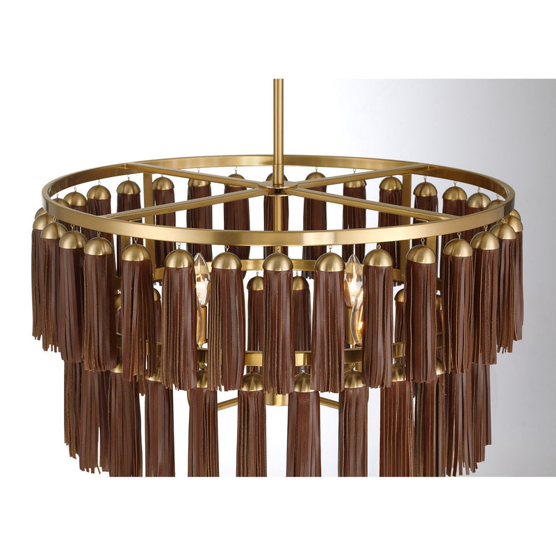 Four Light Pendant<br /><span style="color:#4AB0CE;">Entrega: 4-10 dias en USA</span><br /><span style="color:#4AB0CE;font-size:60%;">PREGUNTE POR ENTREGA EN PANAMA</span><br />Collection: Aquitane<br />Finish: Warm Brass