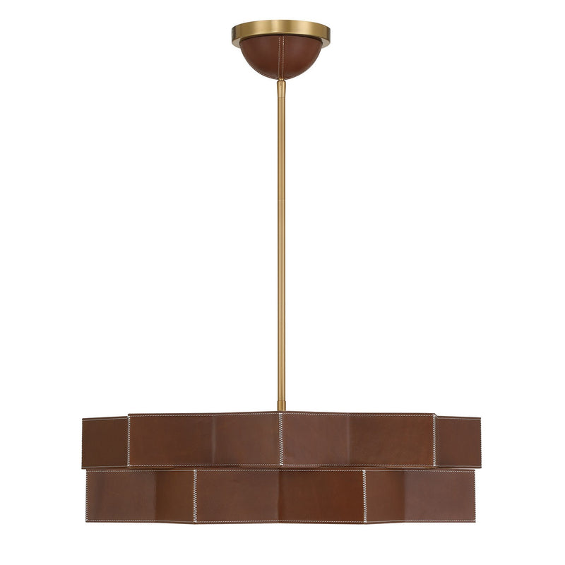 Five Light Pendant<br /><span style="color:#4AB0CE;">Entrega: 4-10 dias en USA</span><br /><span style="color:#4AB0CE;font-size:60%;">PREGUNTE POR ENTREGA EN PANAMA</span><br />Collection: Atherton<br />Finish: Warm Brass