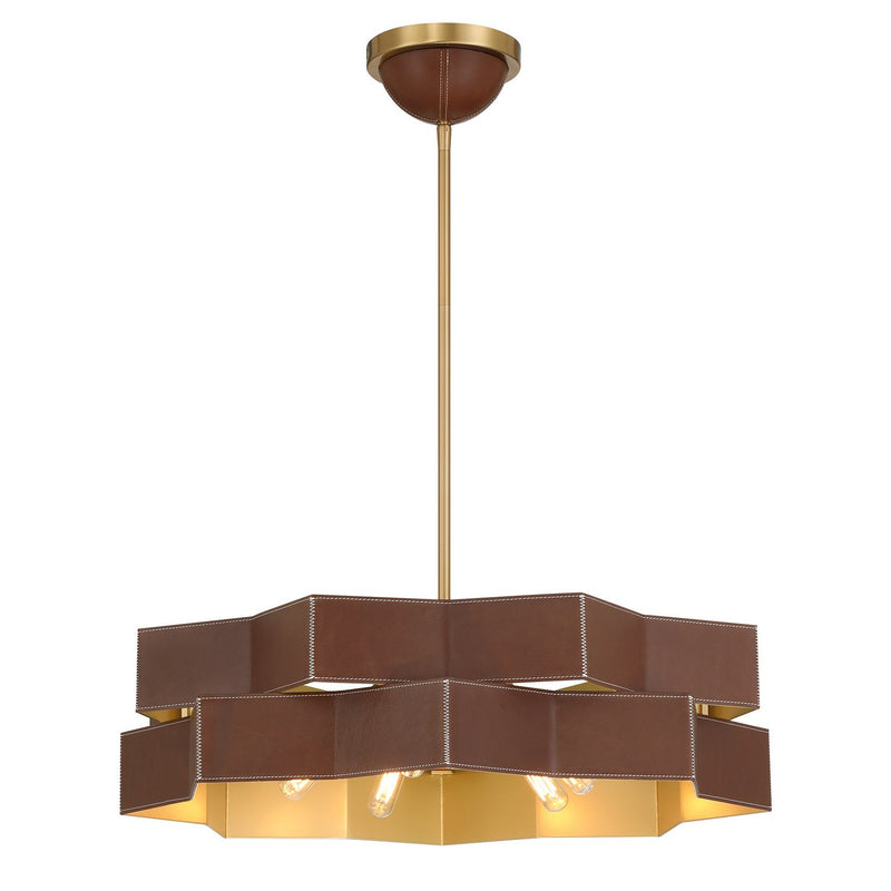 Five Light Pendant<br /><span style="color:#4AB0CE;">Entrega: 4-10 dias en USA</span><br /><span style="color:#4AB0CE;font-size:60%;">PREGUNTE POR ENTREGA EN PANAMA</span><br />Collection: Atherton<br />Finish: Warm Brass