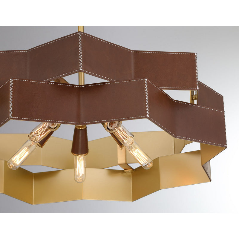 Five Light Pendant<br /><span style="color:#4AB0CE;">Entrega: 4-10 dias en USA</span><br /><span style="color:#4AB0CE;font-size:60%;">PREGUNTE POR ENTREGA EN PANAMA</span><br />Collection: Atherton<br />Finish: Warm Brass