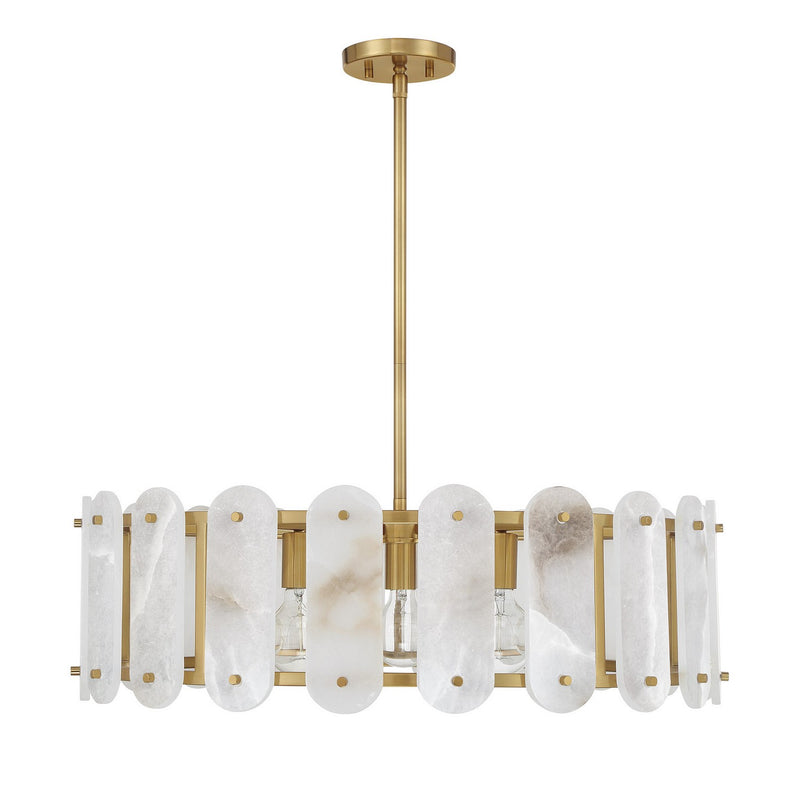 Five Light Pendant<br /><span style="color:#4AB0CE;">Entrega: 3-4 semanas en USA</span><br /><span style="color:#4AB0CE;font-size:60%;">PREGUNTE POR ENTREGA EN PANAMA</span><br />Collection: Antolini<br />Finish: Warm Brass