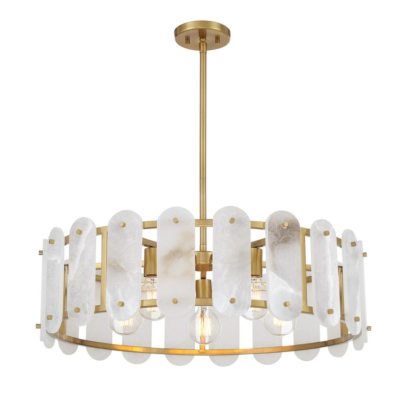Five Light Pendant<br /><span style="color:#4AB0CE;">Entrega: 3-4 semanas en USA</span><br /><span style="color:#4AB0CE;font-size:60%;">PREGUNTE POR ENTREGA EN PANAMA</span><br />Collection: Antolini<br />Finish: Warm Brass
