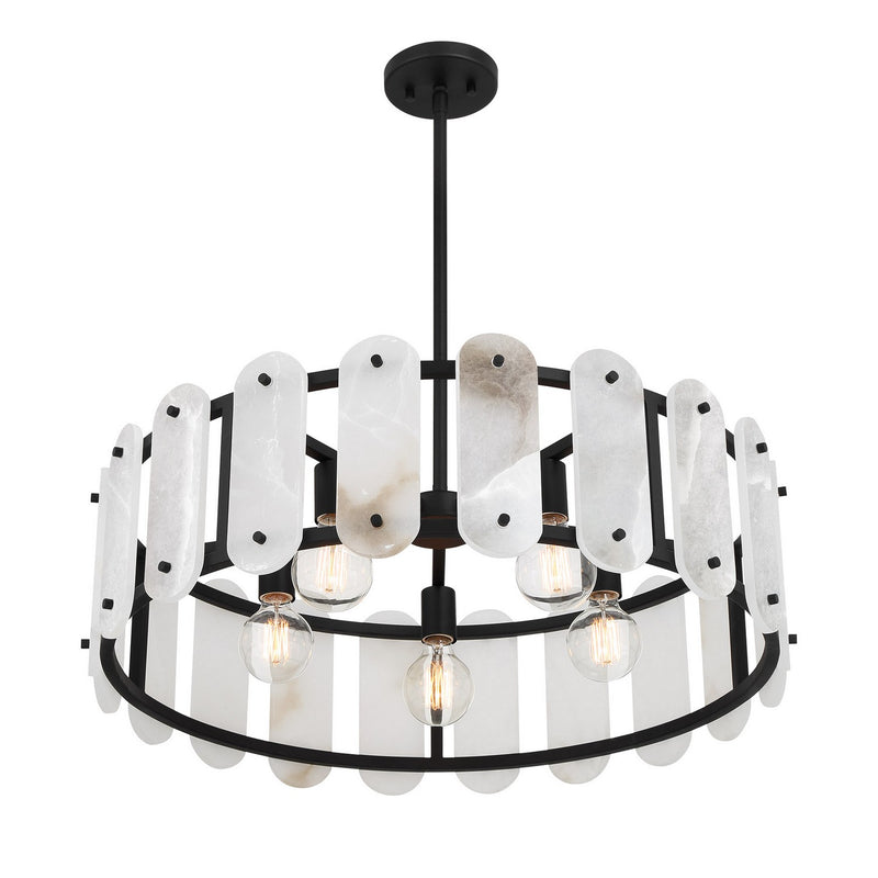 Five Light Pendant<br /><span style="color:#4AB0CE;">Entrega: 4-10 dias en USA</span><br /><span style="color:#4AB0CE;font-size:60%;">PREGUNTE POR ENTREGA EN PANAMA</span><br />Collection: Antolini<br />Finish: Black Cashmere