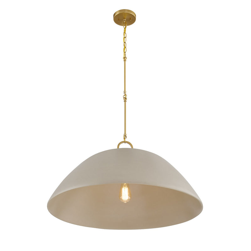 One Light Pendant<br /><span style="color:#4AB0CE;">Entrega: 4-10 dias en USA</span><br /><span style="color:#4AB0CE;font-size:60%;">PREGUNTE POR ENTREGA EN PANAMA</span><br />Collection: Alta<br />Finish: Concrete and Brass