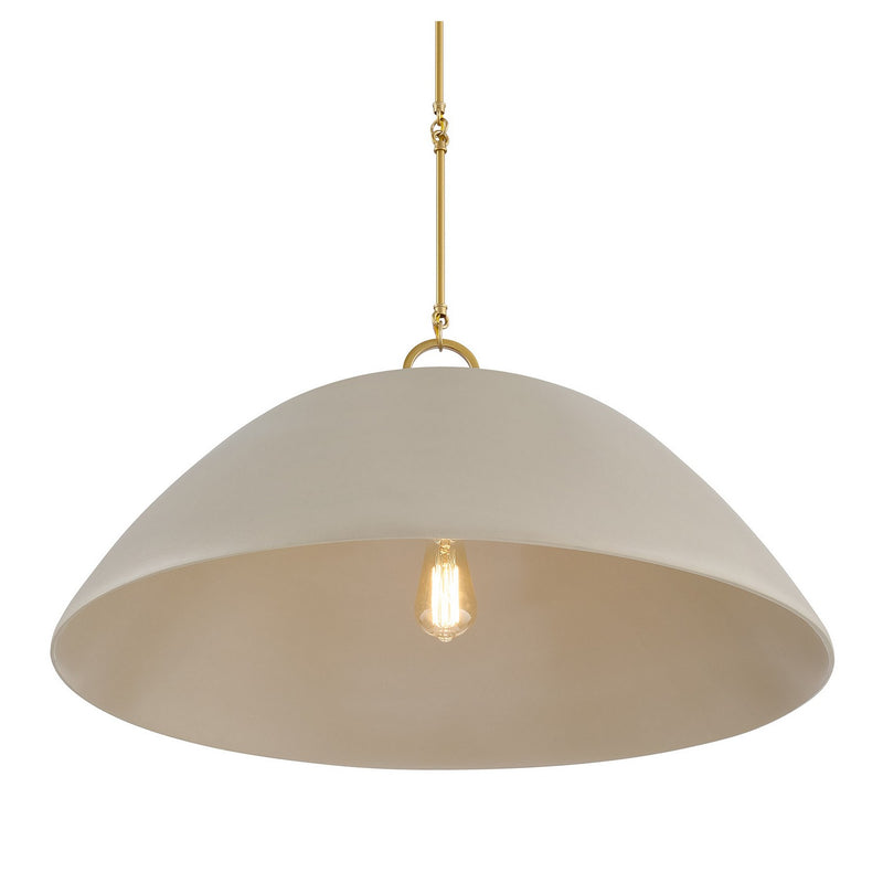 One Light Pendant<br /><span style="color:#4AB0CE;">Entrega: 4-10 dias en USA</span><br /><span style="color:#4AB0CE;font-size:60%;">PREGUNTE POR ENTREGA EN PANAMA</span><br />Collection: Alta<br />Finish: Concrete and Brass