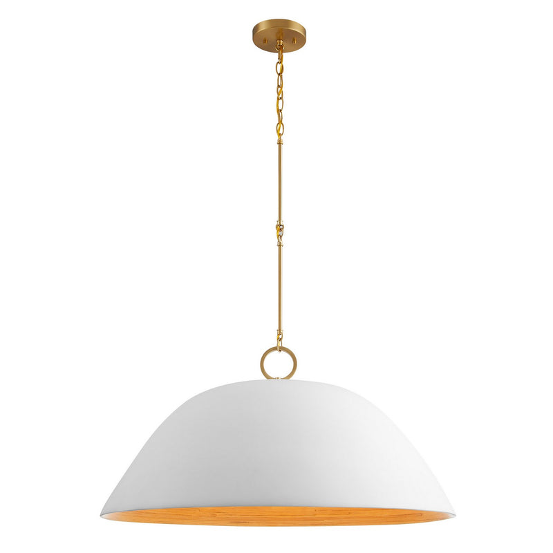 One Light Pendant<br /><span style="color:#4AB0CE;">Entrega: 5-6 semanas en USA</span><br /><span style="color:#4AB0CE;font-size:60%;">PREGUNTE POR ENTREGA EN PANAMA</span><br />Collection: Alta<br />Finish: White Bisque and Brass