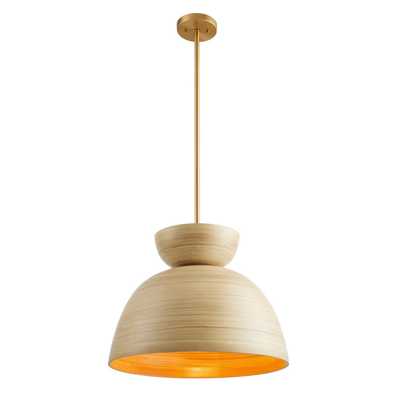 One Light Pendant<br /><span style="color:#4AB0CE;">Entrega: 4-10 dias en USA</span><br /><span style="color:#4AB0CE;font-size:60%;">PREGUNTE POR ENTREGA EN PANAMA</span><br />Collection: Agave<br />Finish: Natural Bamboo