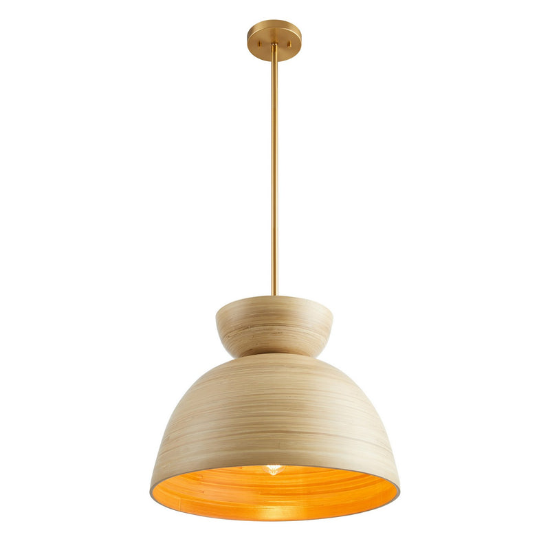 One Light Pendant<br /><span style="color:#4AB0CE;">Entrega: 4-10 dias en USA</span><br /><span style="color:#4AB0CE;font-size:60%;">PREGUNTE POR ENTREGA EN PANAMA</span><br />Collection: Agave<br />Finish: Natural Bamboo
