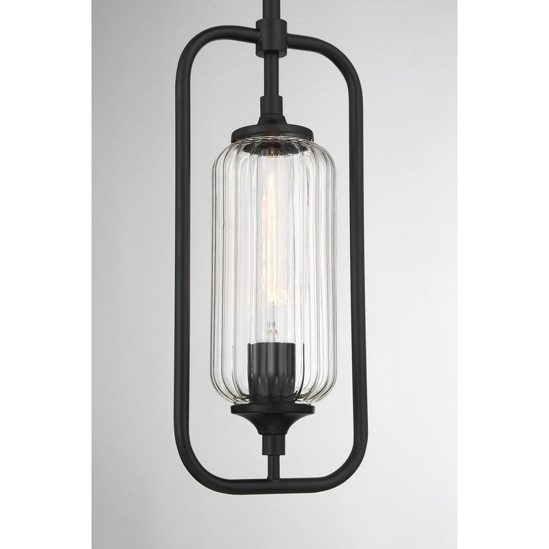 One Light Mini-Pendant<br /><span style="color:#4AB0CE;">Entrega: 4-10 dias en USA</span><br /><span style="color:#4AB0CE;font-size:60%;">PREGUNTE POR ENTREGA EN PANAMA</span><br />Collection: Holton<br />Finish: Matte Black