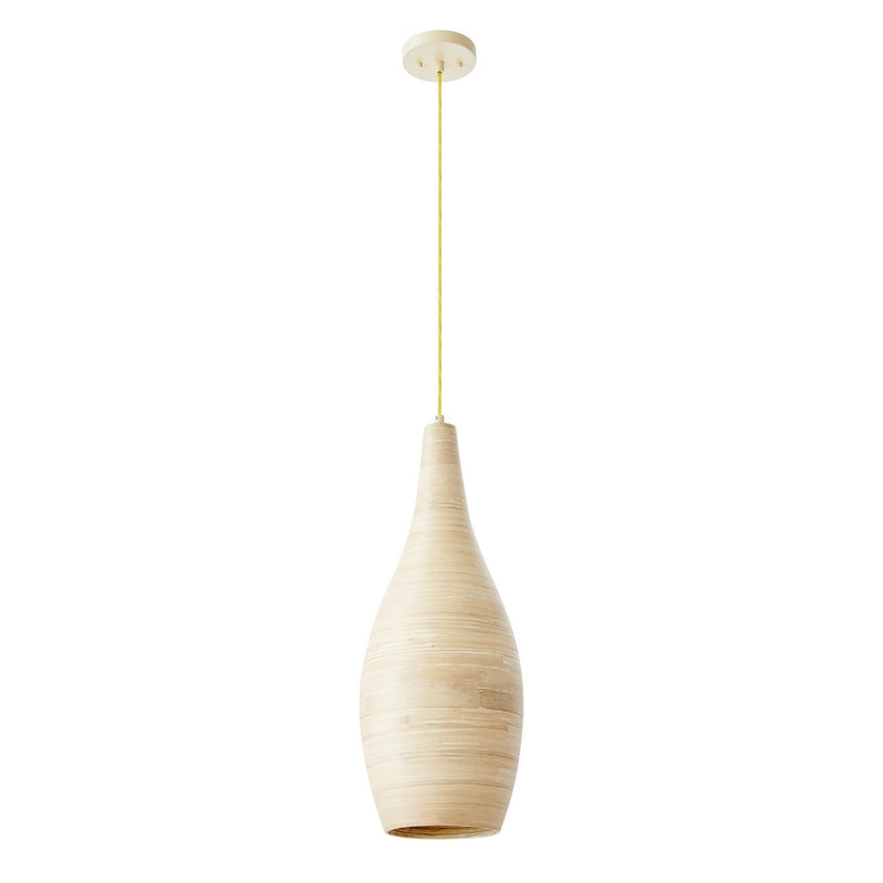 One Light Pendant<br /><span style="color:#4AB0CE;">Entrega: 4-10 dias en USA</span><br /><span style="color:#4AB0CE;font-size:60%;">PREGUNTE POR ENTREGA EN PANAMA</span><br />Collection: Jean<br />Finish: Natural Bamboo