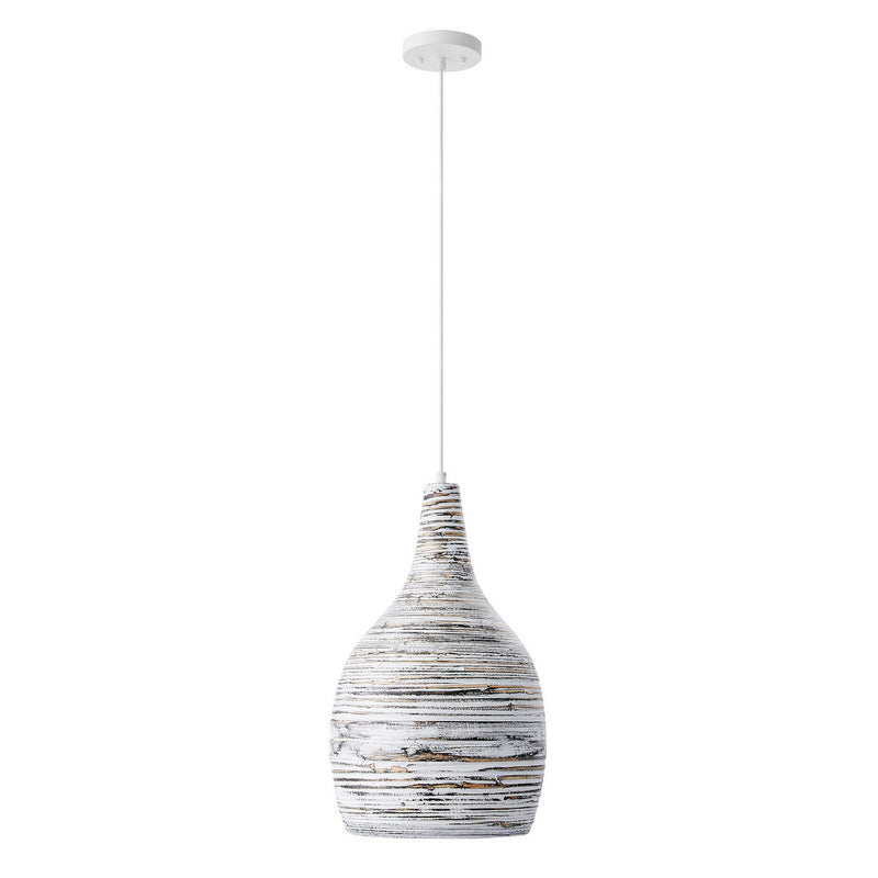 One Light Pendant<br /><span style="color:#4AB0CE;">Entrega: 4-10 dias en USA</span><br /><span style="color:#4AB0CE;font-size:60%;">PREGUNTE POR ENTREGA EN PANAMA</span><br />Collection: Balsam<br />Finish: Brindled Bamboo