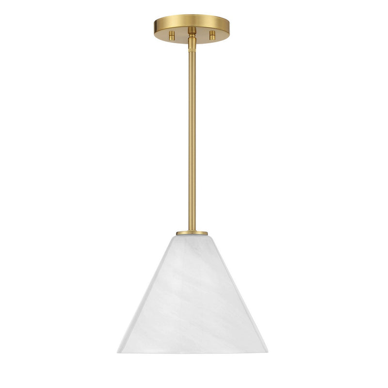 One Light Mini-Pendant<br /><span style="color:#4AB0CE;">Entrega: 4-10 dias en USA</span><br /><span style="color:#4AB0CE;font-size:60%;">PREGUNTE POR ENTREGA EN PANAMA</span><br />Collection: Blair<br />Finish: Warm Brass