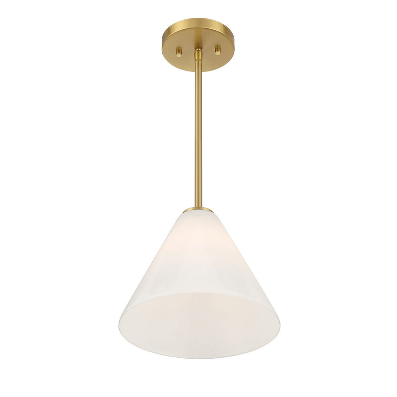 One Light Mini-Pendant<br /><span style="color:#4AB0CE;">Entrega: 4-10 dias en USA</span><br /><span style="color:#4AB0CE;font-size:60%;">PREGUNTE POR ENTREGA EN PANAMA</span><br />Collection: Blair<br />Finish: Warm Brass