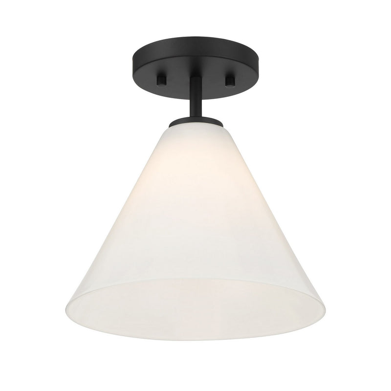 One Light Mini-Pendant<br /><span style="color:#4AB0CE;">Entrega: 4-10 dias en USA</span><br /><span style="color:#4AB0CE;font-size:60%;">PREGUNTE POR ENTREGA EN PANAMA</span><br />Collection: Blair<br />Finish: Matte Black