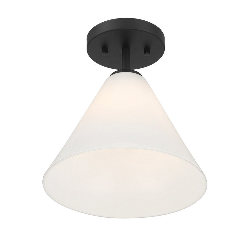 One Light Mini-Pendant<br /><span style="color:#4AB0CE;">Entrega: 4-10 dias en USA</span><br /><span style="color:#4AB0CE;font-size:60%;">PREGUNTE POR ENTREGA EN PANAMA</span><br />Collection: Blair<br />Finish: Matte Black