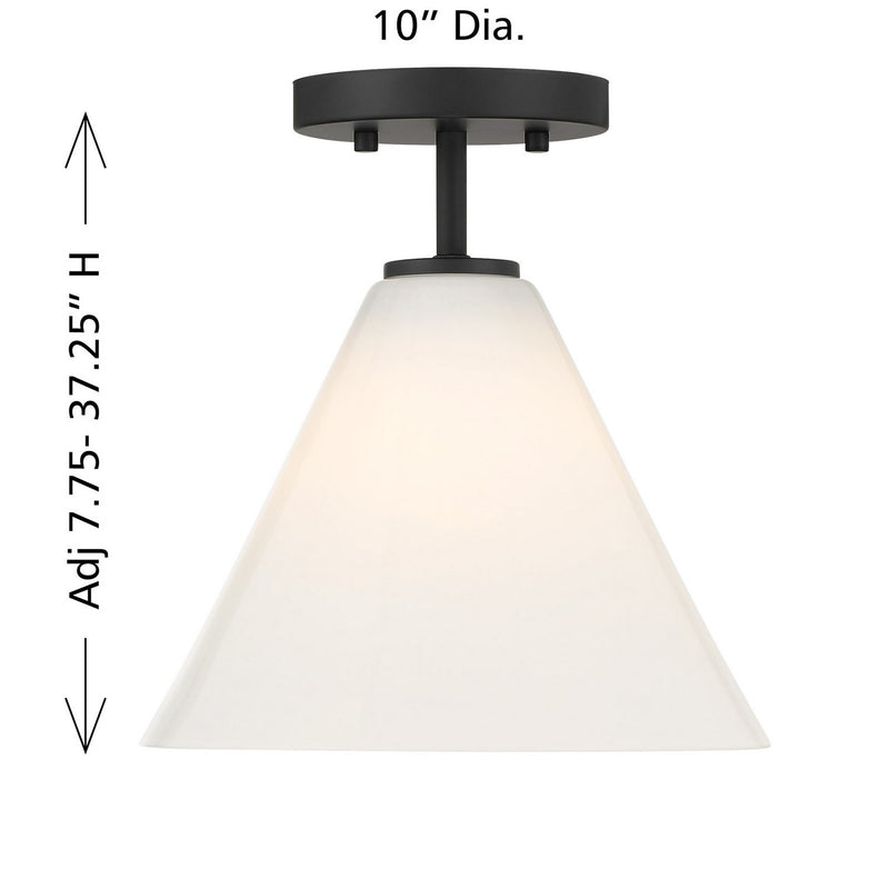 One Light Mini-Pendant<br /><span style="color:#4AB0CE;">Entrega: 4-10 dias en USA</span><br /><span style="color:#4AB0CE;font-size:60%;">PREGUNTE POR ENTREGA EN PANAMA</span><br />Collection: Blair<br />Finish: Matte Black
