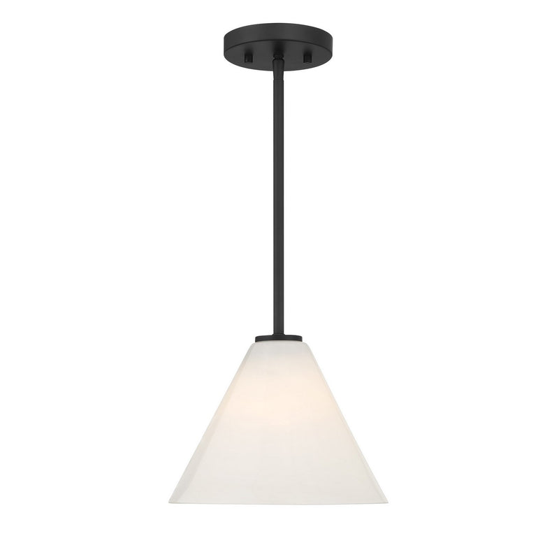 One Light Mini-Pendant<br /><span style="color:#4AB0CE;">Entrega: 4-10 dias en USA</span><br /><span style="color:#4AB0CE;font-size:60%;">PREGUNTE POR ENTREGA EN PANAMA</span><br />Collection: Blair<br />Finish: Matte Black