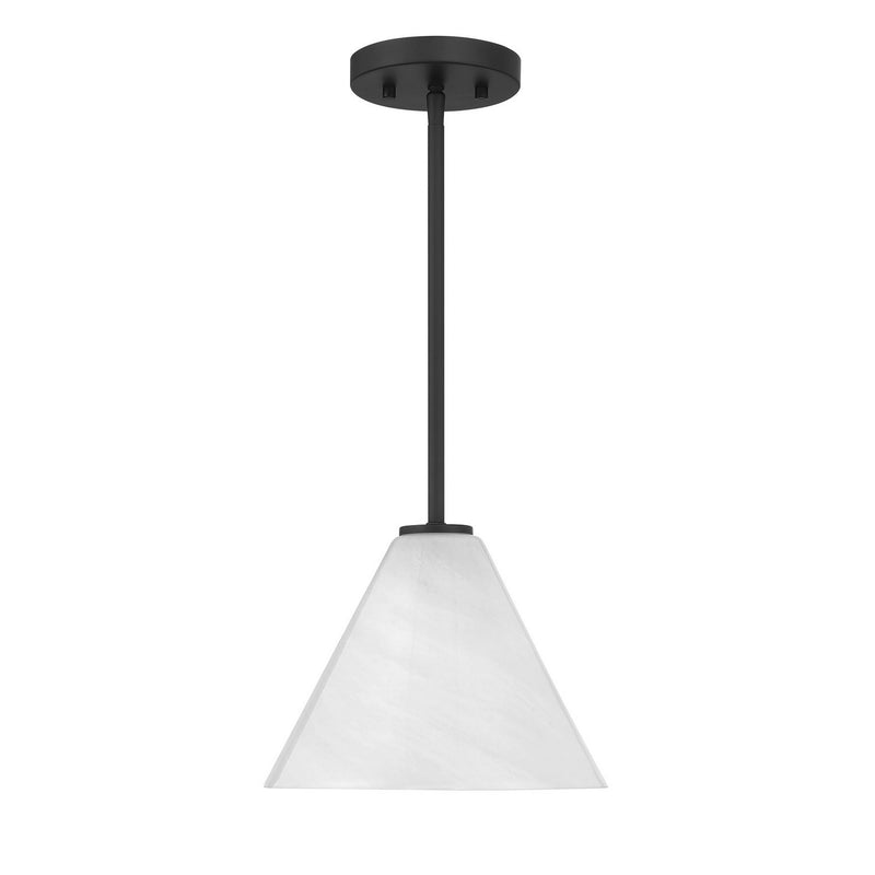 One Light Mini-Pendant<br /><span style="color:#4AB0CE;">Entrega: 4-10 dias en USA</span><br /><span style="color:#4AB0CE;font-size:60%;">PREGUNTE POR ENTREGA EN PANAMA</span><br />Collection: Blair<br />Finish: Matte Black