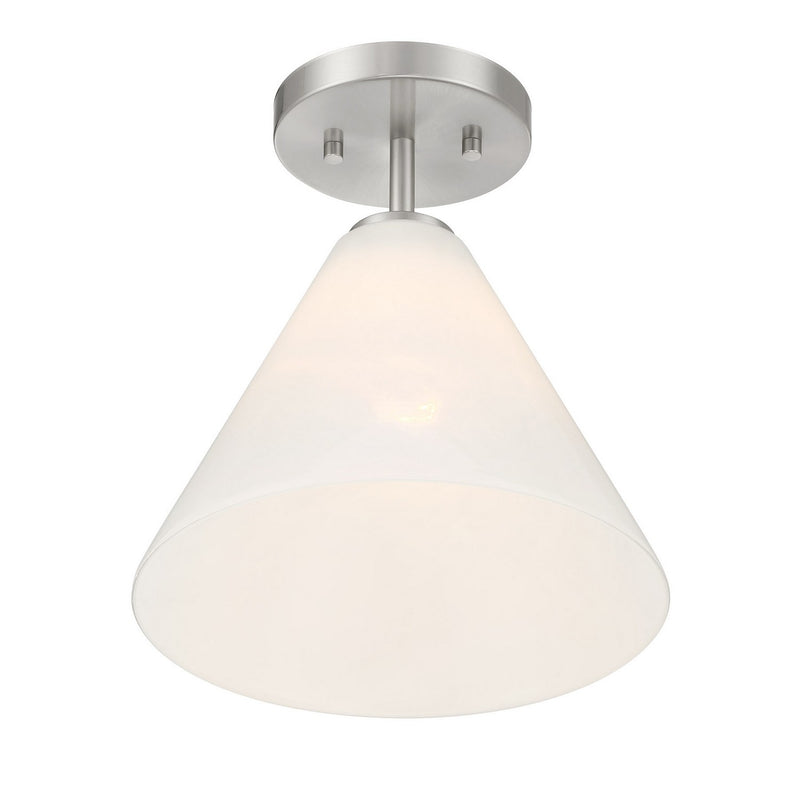 One Light Mini-Pendant<br /><span style="color:#4AB0CE;">Entrega: 4-10 dias en USA</span><br /><span style="color:#4AB0CE;font-size:60%;">PREGUNTE POR ENTREGA EN PANAMA</span><br />Collection: Blair<br />Finish: Satin Nickel