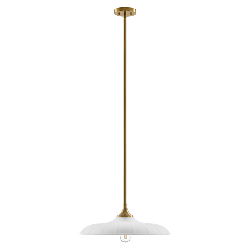 One Light Pendant<br /><span style="color:#4AB0CE;">Entrega: 4-10 dias en USA</span><br /><span style="color:#4AB0CE;font-size:60%;">PREGUNTE POR ENTREGA EN PANAMA</span><br />Collection: Hadley<br />Finish: Warm Brass