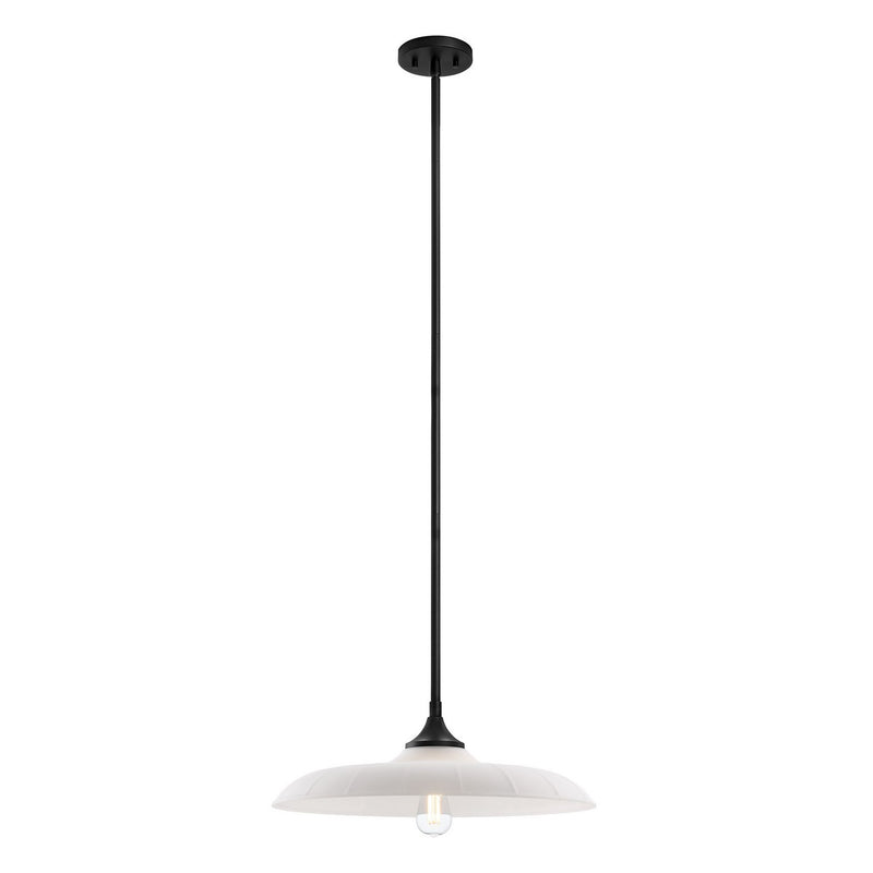 One Light Pendant<br /><span style="color:#4AB0CE;">Entrega: 4-10 dias en USA</span><br /><span style="color:#4AB0CE;font-size:60%;">PREGUNTE POR ENTREGA EN PANAMA</span><br />Collection: Hadley<br />Finish: Matte Black