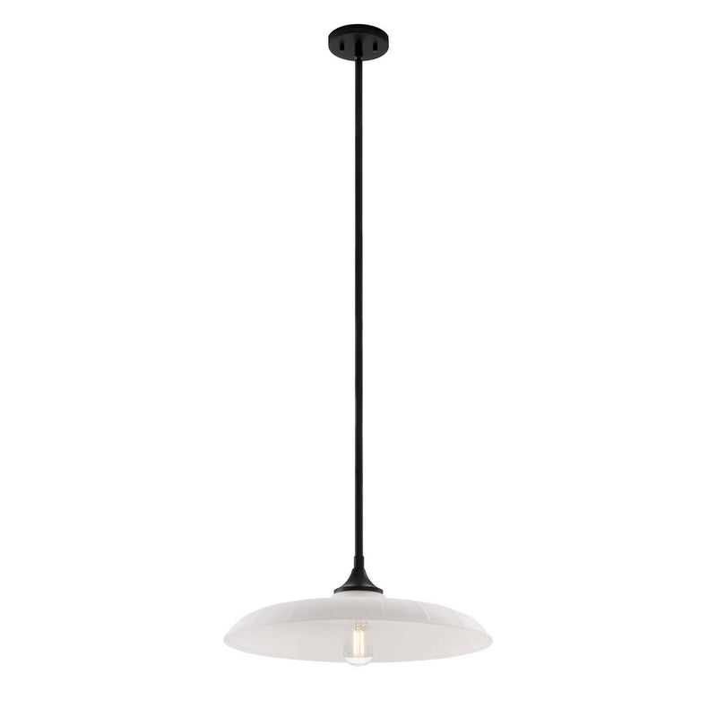 One Light Pendant<br /><span style="color:#4AB0CE;">Entrega: 4-10 dias en USA</span><br /><span style="color:#4AB0CE;font-size:60%;">PREGUNTE POR ENTREGA EN PANAMA</span><br />Collection: Hadley<br />Finish: Matte Black