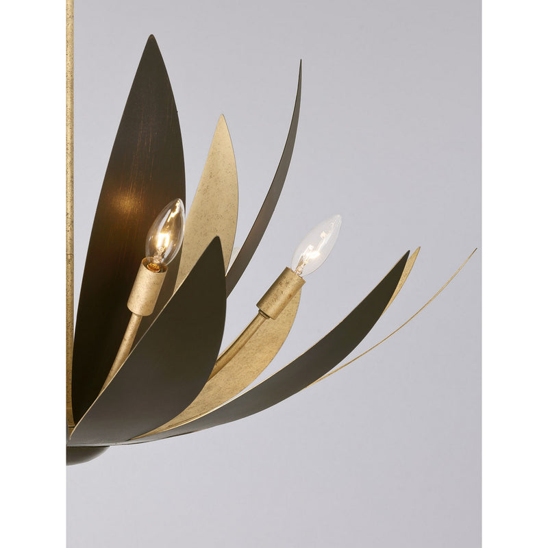 Six Light Pendant<br /><span style="color:#4AB0CE;">Entrega: 4-10 dias en USA</span><br /><span style="color:#4AB0CE;font-size:60%;">PREGUNTE POR ENTREGA EN PANAMA</span><br />Collection: Loto<br />Finish: Centura and Burnished Gold