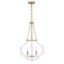Four Light Pendant<br /><span style="color:#4AB0CE;">Entrega: 4-10 dias en USA</span><br /><span style="color:#4AB0CE;font-size:60%;">PREGUNTE POR ENTREGA EN PANAMA</span><br />Collection: Mercer<br />Finish: White and Warm Brass