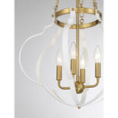 Four Light Pendant<br /><span style="color:#4AB0CE;">Entrega: 4-10 dias en USA</span><br /><span style="color:#4AB0CE;font-size:60%;">PREGUNTE POR ENTREGA EN PANAMA</span><br />Collection: Mercer<br />Finish: White and Warm Brass