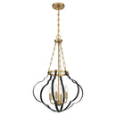 Four Light Pendant<br /><span style="color:#4AB0CE;">Entrega: 4-10 dias en USA</span><br /><span style="color:#4AB0CE;font-size:60%;">PREGUNTE POR ENTREGA EN PANAMA</span><br />Collection: Mercer<br />Finish: Matte Black and Warm Brass