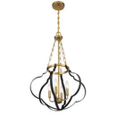 Four Light Pendant<br /><span style="color:#4AB0CE;">Entrega: 4-10 dias en USA</span><br /><span style="color:#4AB0CE;font-size:60%;">PREGUNTE POR ENTREGA EN PANAMA</span><br />Collection: Mercer<br />Finish: Matte Black and Warm Brass