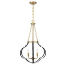 Four Light Pendant<br /><span style="color:#4AB0CE;">Entrega: 4-10 dias en USA</span><br /><span style="color:#4AB0CE;font-size:60%;">PREGUNTE POR ENTREGA EN PANAMA</span><br />Collection: Mercer<br />Finish: Matte Black and Warm Brass