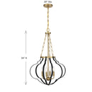Savoy House - 7-4866-4-143 - Four Light Pendant - Mercer - Matte Black and Warm Brass