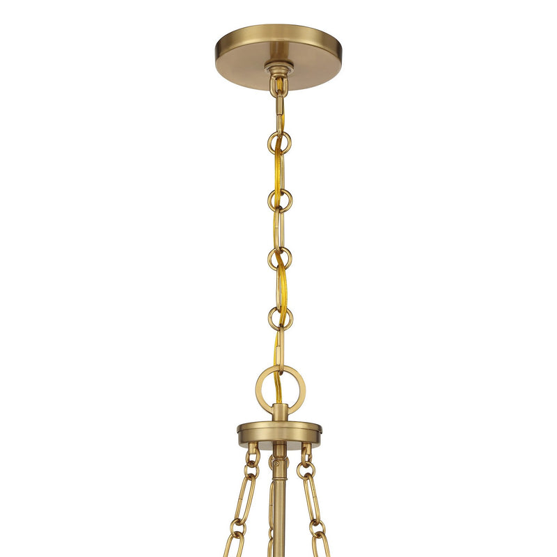 Three Light Pendant<br /><span style="color:#4AB0CE;">Entrega: 4-10 dias en USA</span><br /><span style="color:#4AB0CE;font-size:60%;">PREGUNTE POR ENTREGA EN PANAMA</span><br />Collection: Reiling<br />Finish: Warm Brass