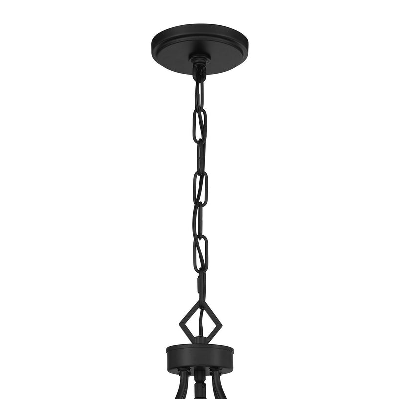 Three Light Pendant<br /><span style="color:#4AB0CE;">Entrega: 4-10 dias en USA</span><br /><span style="color:#4AB0CE;font-size:60%;">PREGUNTE POR ENTREGA EN PANAMA</span><br />Collection: Reiling<br />Finish: Matte Black